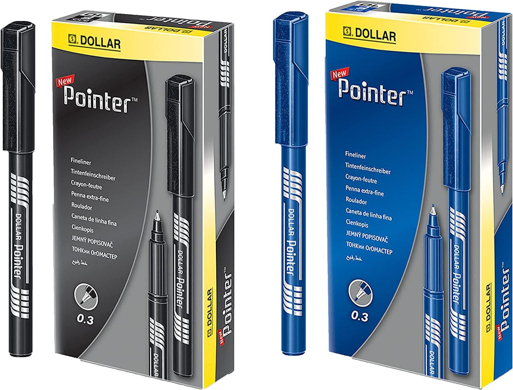 Dollar Pointer Fineliner 0.3mm Pack of 10