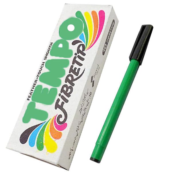 Tempo Fiber Tip Marker Pack of 10
