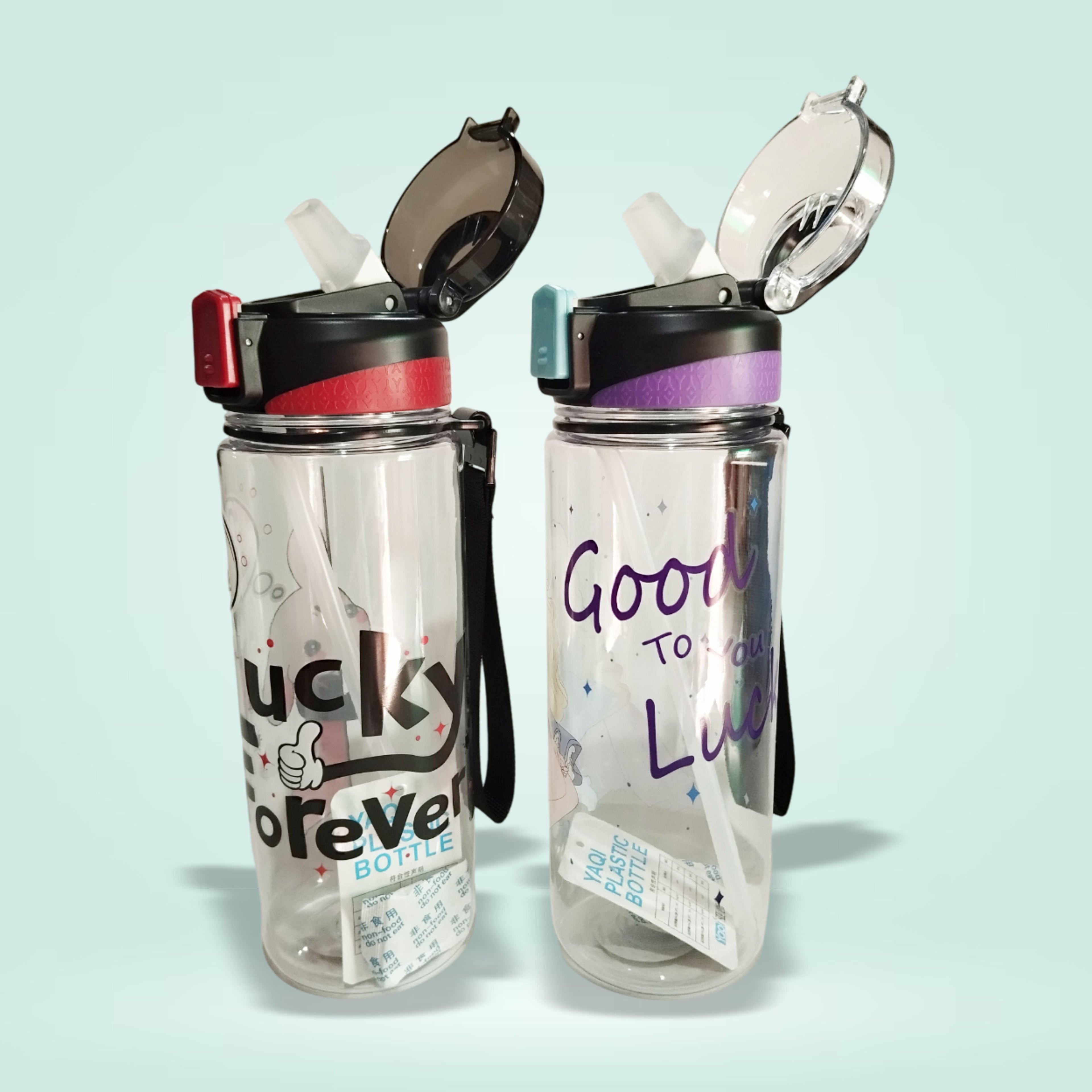 Plastic Kettle with Cartoon Design Sports Water Bottle 800ml