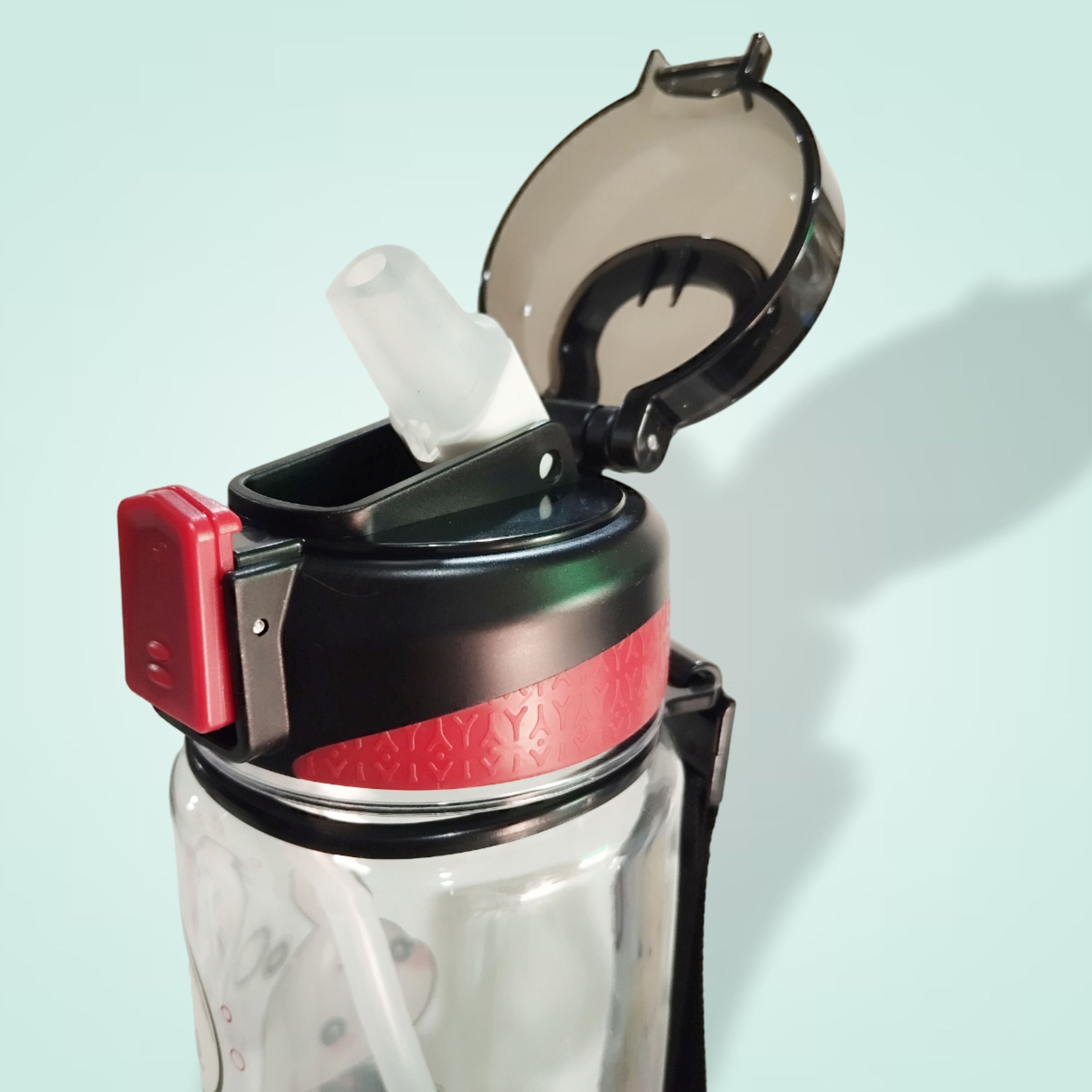 Plastic Kettle with Cartoon Design Sports Water Bottle 800ml