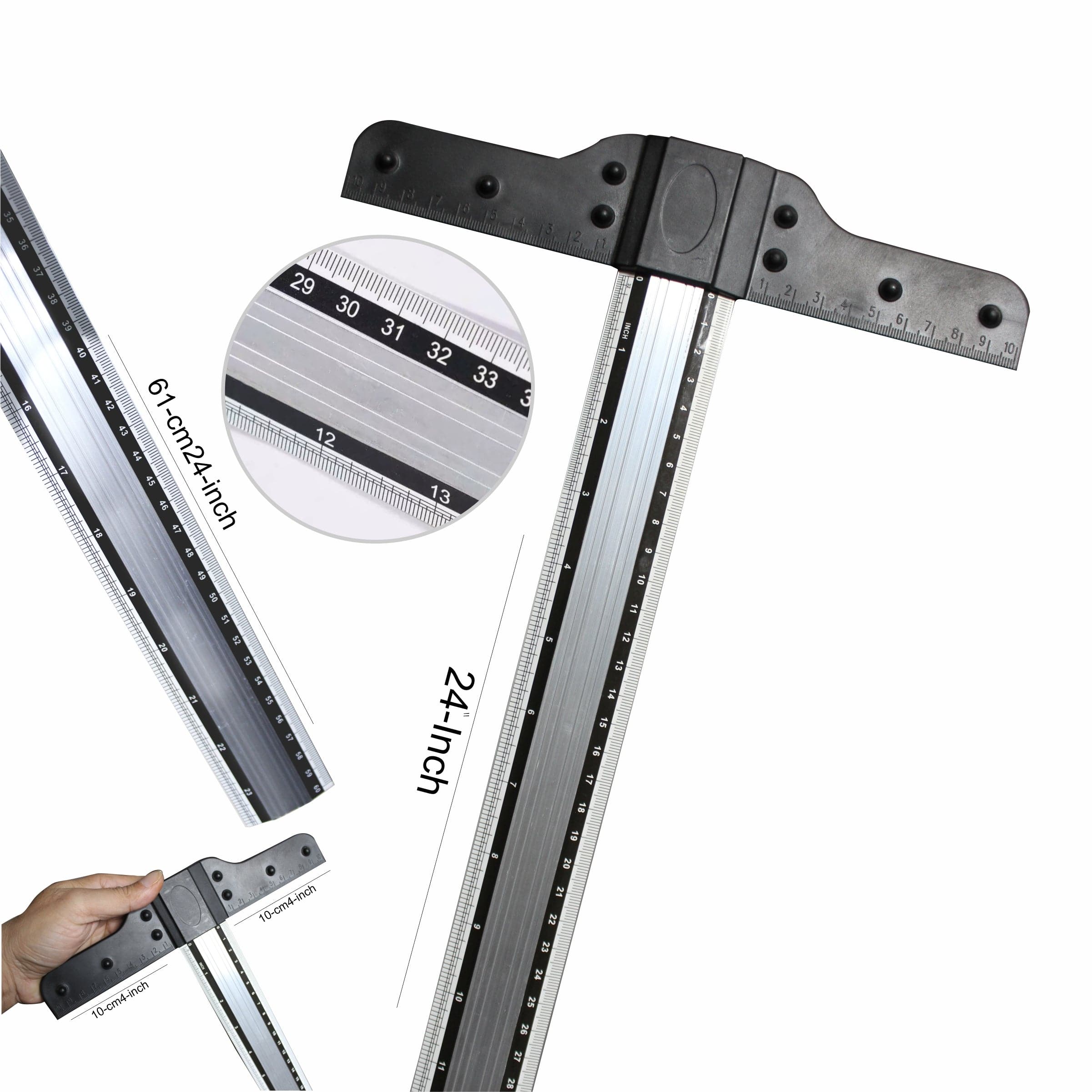 T Square Aluminium With Cover 24"