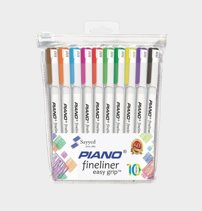 Piano Pointer Fine Liner Mixed Color Pack of 10